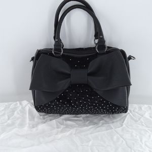 BETSY JOHNSON RHINESTONE VELVET HANDBAG